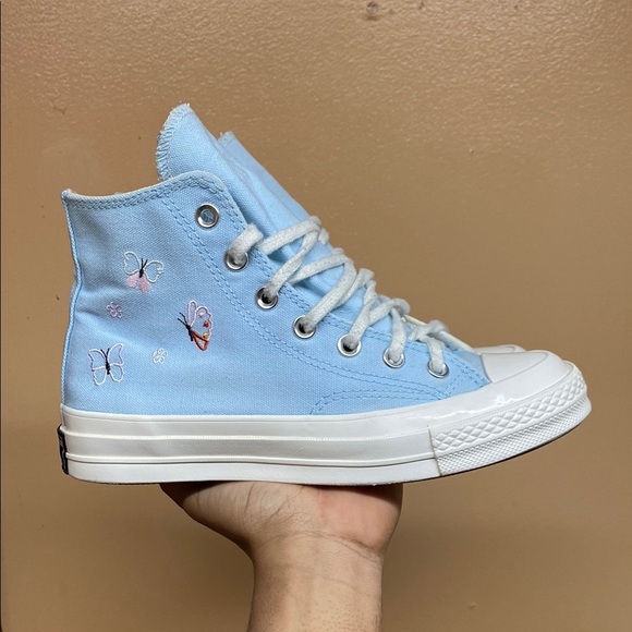Chuck 70 Butterfly Wings Women’s High Top Converse “Chambray Blue/Egret/Black” - Picture 1 of 17